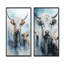 Aquarelle Highland Yaks Family - ensemble de 2 impressions sur toile Yaks-1237097836-1237097835