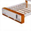 Lit plateforme double avec lit gigogne, tête et pied de lit avec rangement, conception de chargement USB-1387346248