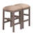 Rustic 5pc Dining Set Counter Height Dining Table w Storage drawer Faux Marble Top 4x Stools Light Grey Dining Room Furniture