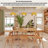 Nordic modern minimalist rectangular solid wood dining table-820435330