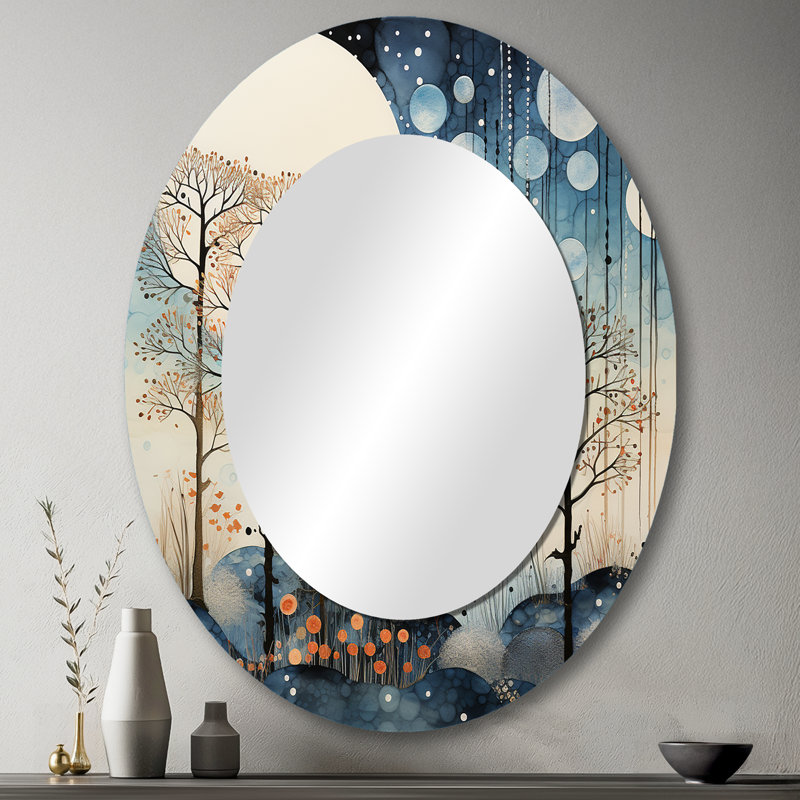 Miroir mural moderne japonais Art, 43 po x 33 po