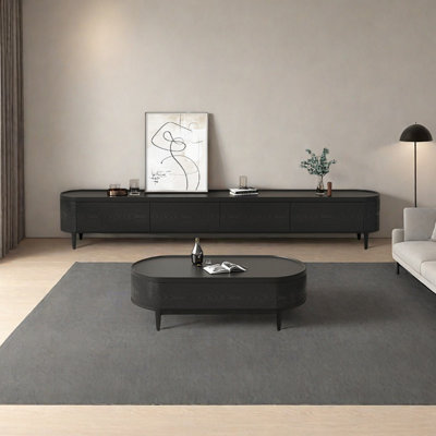 Table basse avec lumière noire et luxueuse