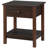 End Table with Drawer, Side Table with Top and Bottom Shelf for Small Spaces
