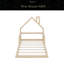 Lit simple au sol avec tête de lit en bois-2044290649