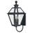 Agarwal 26.75 in. H 3-Light Textured Black Transitional Outdoor Wall Sconce made of Durable Steel, Clear Glass Shade, LED Compatible, Use for Exterior Porch Patio Front Door or Garage-1505375969