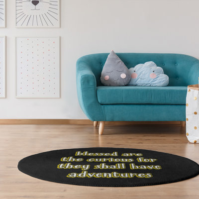Tapis en chenille de polyester style citations