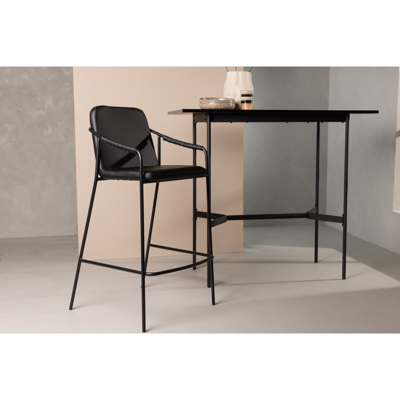 Emmet Upholstered Counter Stool with Metal Frame