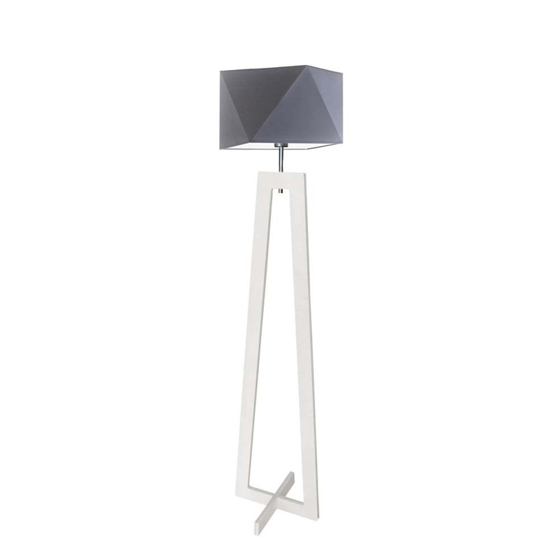 Ayaab 152cm Traditional Floor Lamp, White, Grey