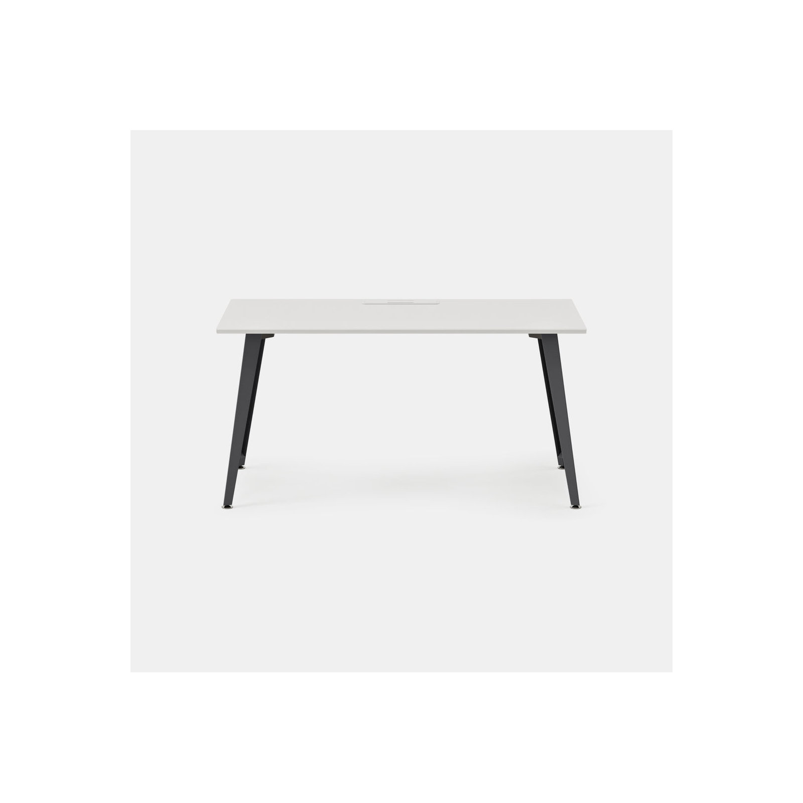 Office Desk, Charcoal, White, 30" H x 60" W x 30" D