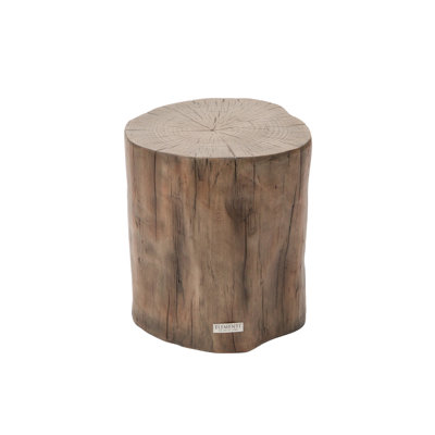 Elementi Home Daintree 19" Stump Concrete Side Table for Indoor and Outdoor Use