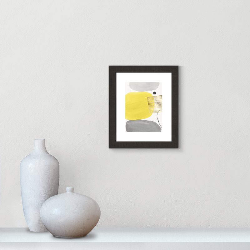 Yellow Pistachio Dreams - reproduction de cadre photo, Encadrement espresso foncé, H 42 po x l 30 po x P 2 po