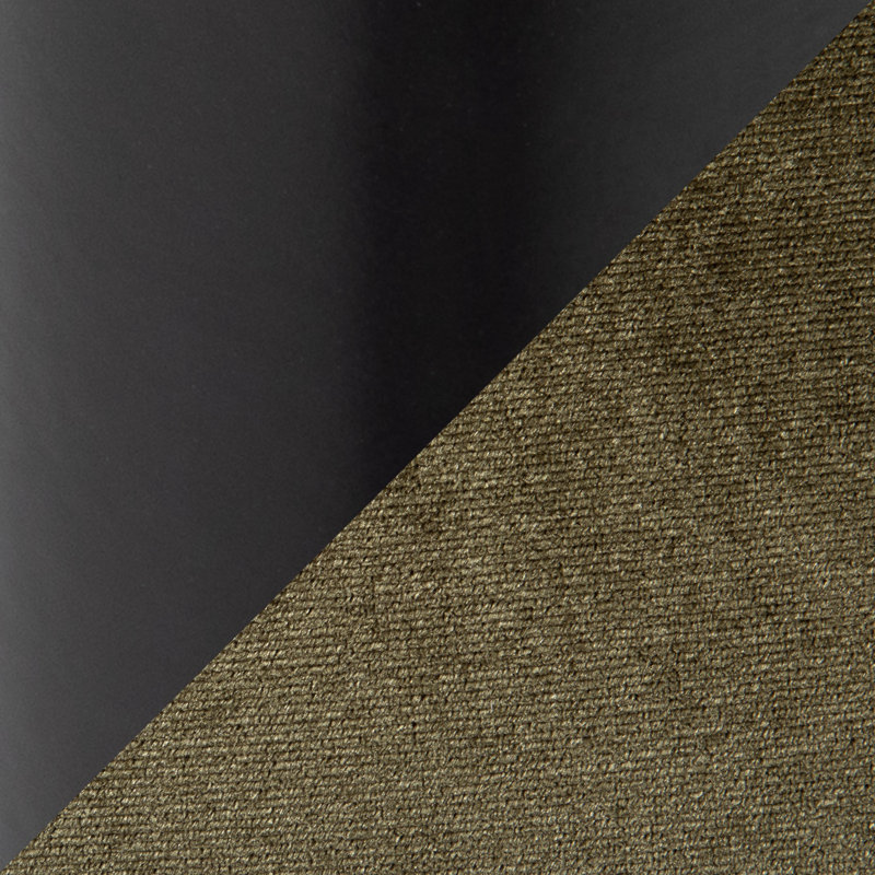 Tabouret de bar Celest, Velours argenté, Noir