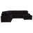 Thurston Black Storage Sectional Sofa-865987389