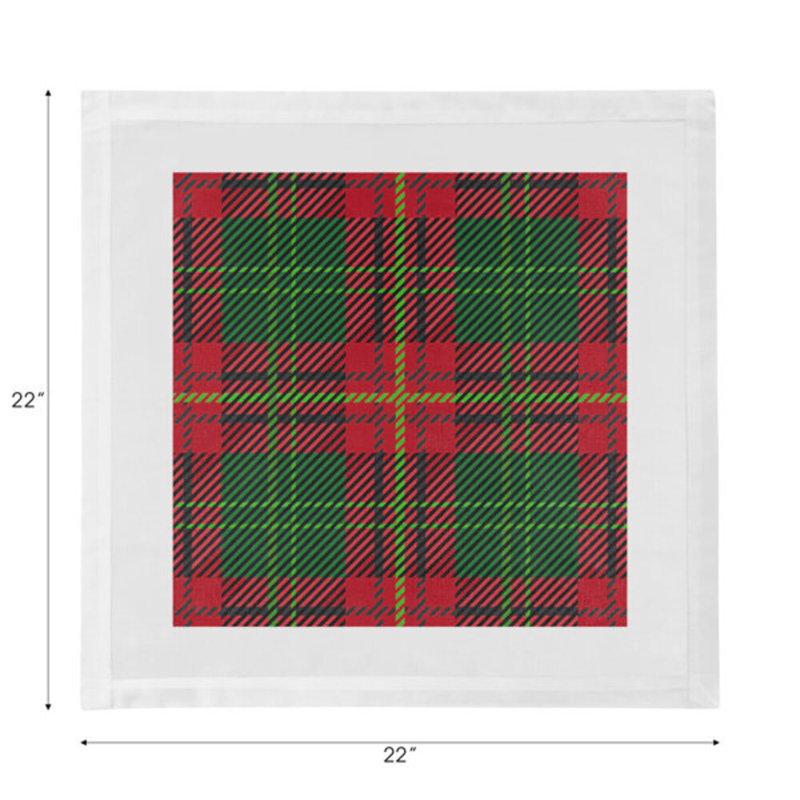 Serviettes de table Christmas Tartan, Vert