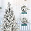 Mince arbre de Noël floqué avec pommes de pin-928758237