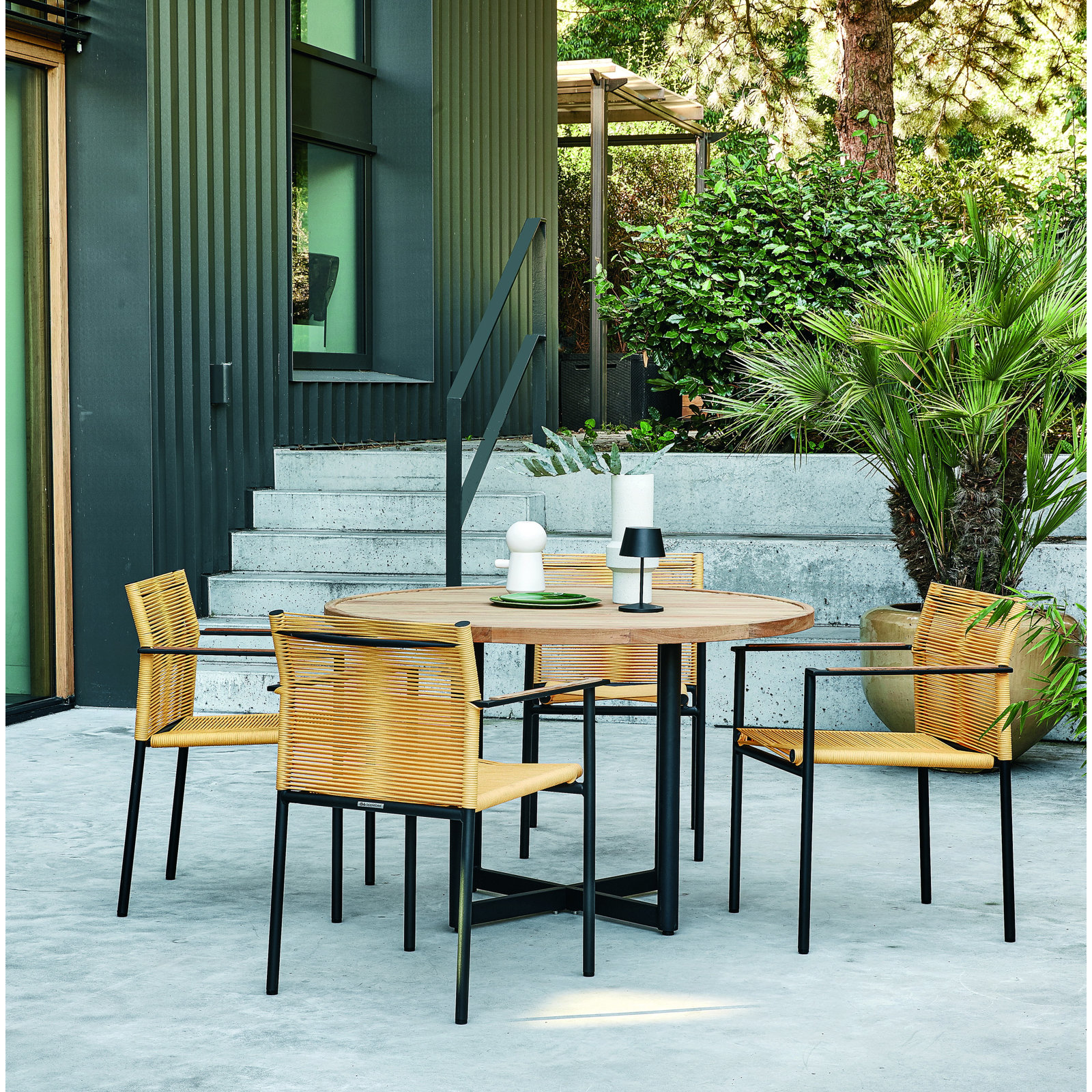Raleigh Stackable Patio Armchair, Lemon