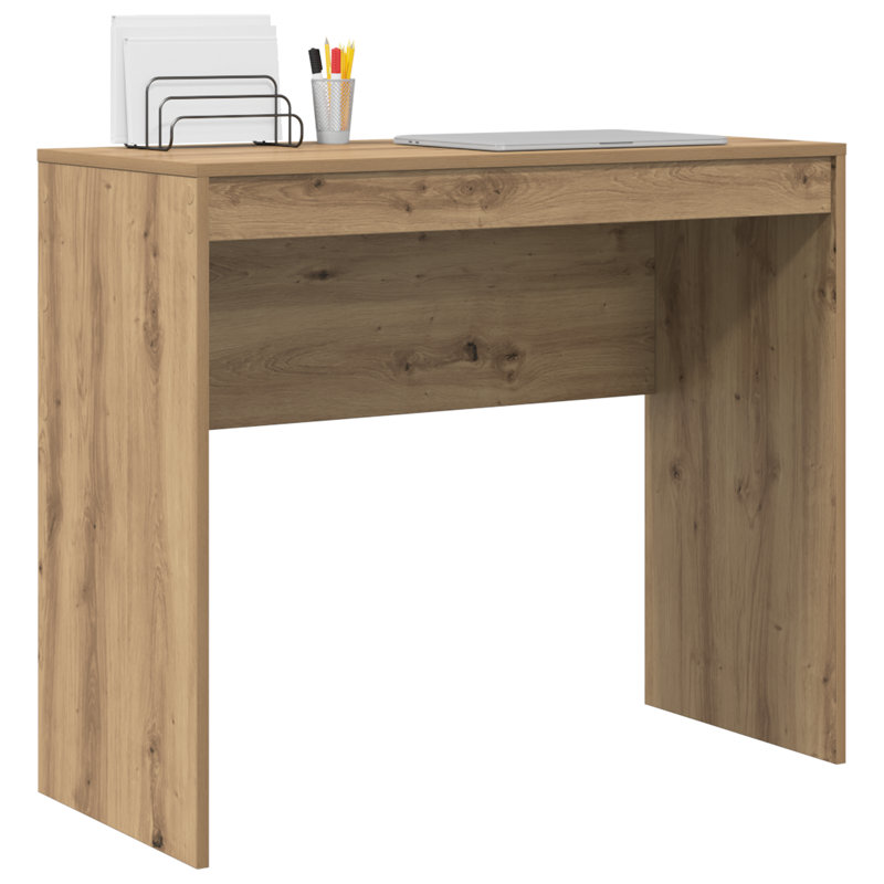 Writing Desk Particle Board 76 Cm, 76cm H x 90cm W x 40cm D, Artisan Oak