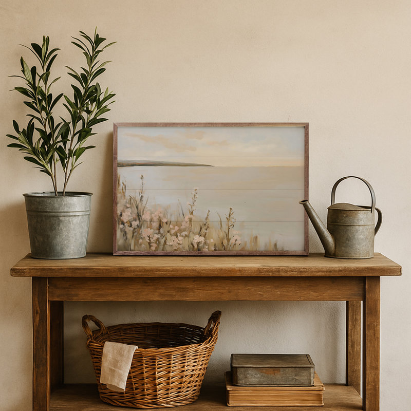 Tranquil Pink Lakeside par Franklyn Gregory, H 10 po x l 16 po