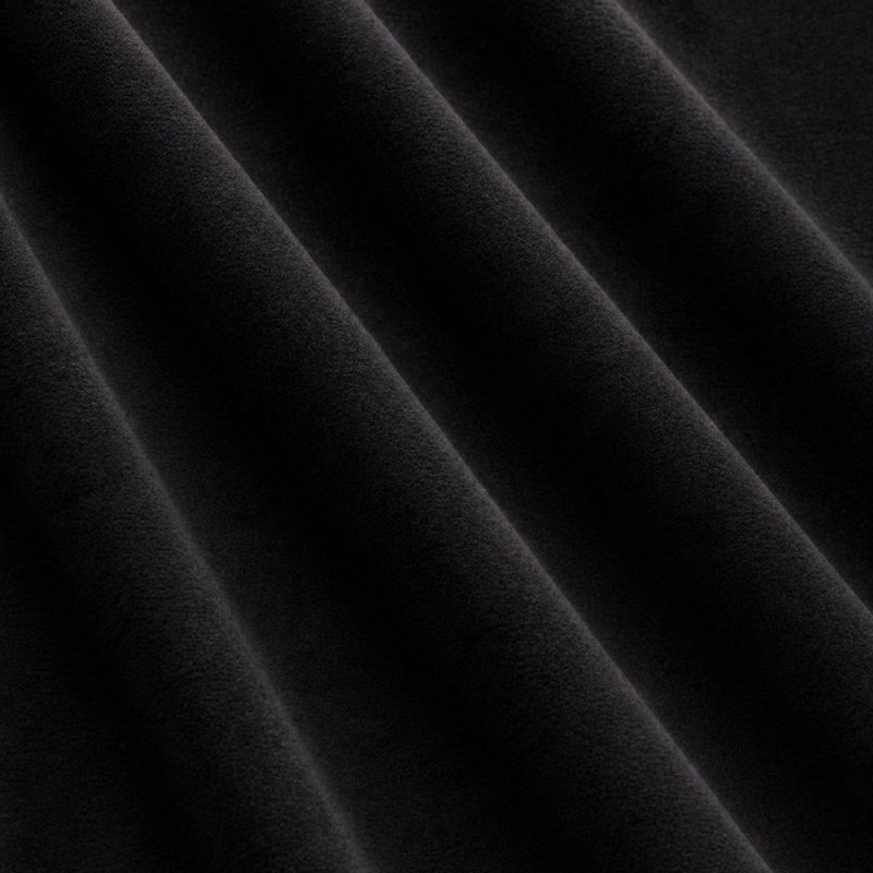 Shiny Solid Velvet | Gian Fabric, Black