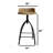 Kohlmeier Industrial Style Counter Height Stool with Adjustable Swivel Seat-1194784112