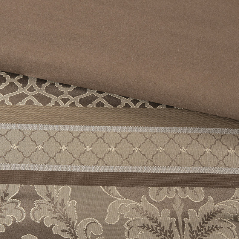 Édredon grand 7 pièces - brun / or, style plus joli, impeccable, Queen Comforter + 6 Additional Pieces