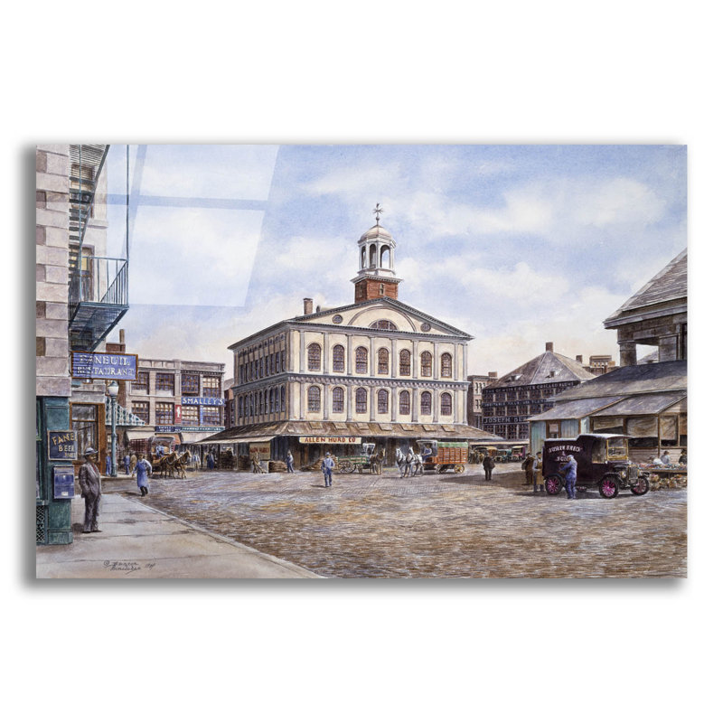 «Faneuil Hall, Ca. 1915» par Stanton Manolakas, H 12 po x l 16 po x P 0,13 po