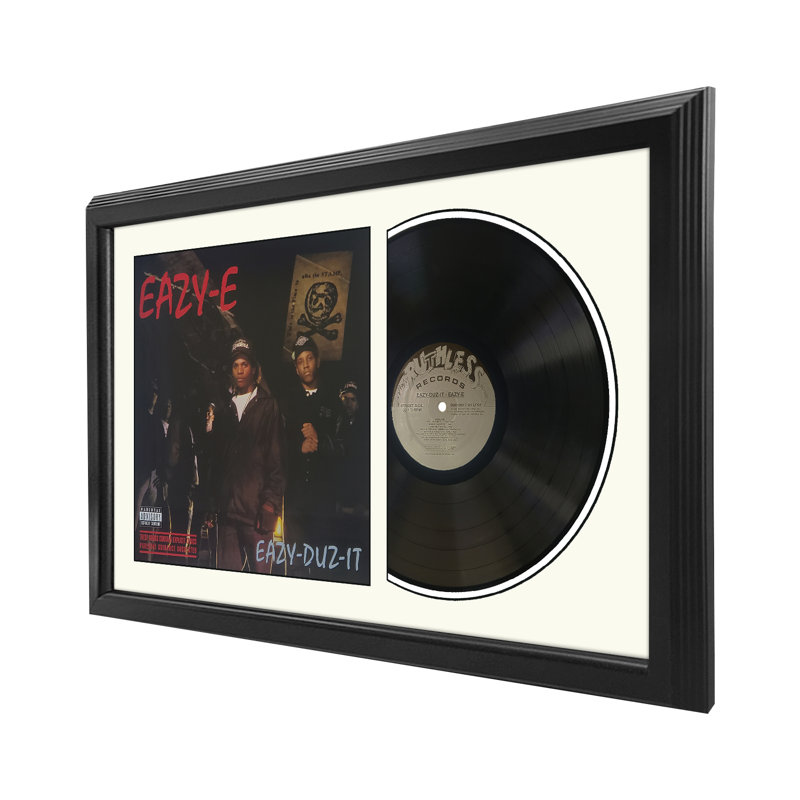 Disque Eazy-E "Eazy-Duz-It" avec passe-partout blanc, Blanc