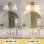 Kaylisa 2-Light Bathroom Vanity Light Fixture with Frosted Glass Shades-184223409