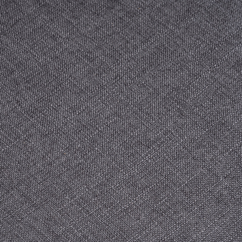 French Style Solid Wood Frame Fabric Square Back Dining Chair,set Of 2, Antique Dark Gray