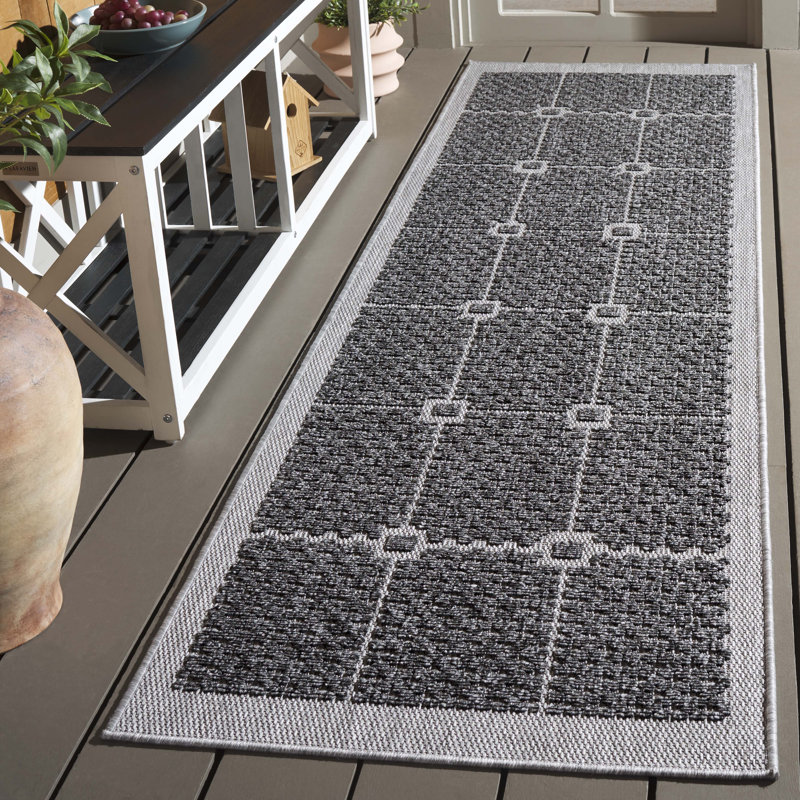 Tapis oriental d'intérieur / extérieur Koudai Performance, Tapis de couloir 2 pi 3 po x 8 pi
