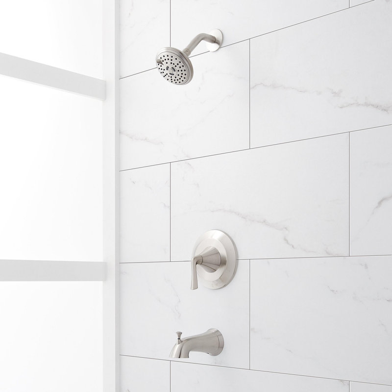Provincetown Pressure Balance Tub and Shower Set, Brushed Nickel