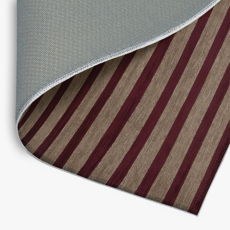 Tapis intérieur / extérieur rouge HorizontalStripes, Rectangle 4pi x 6 pi
