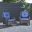 Chaises longues d'extérieur en rotin avec coussins Deb Wicker-397565555-377751453