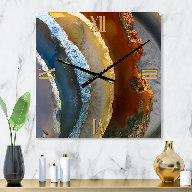 Mineral Slice XV - Oversized Fashion Wall Clock, Extra Large