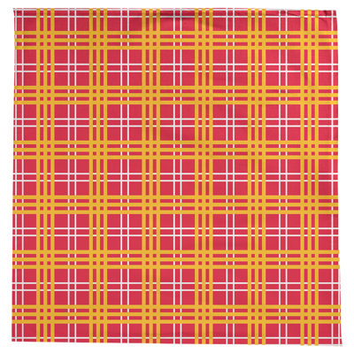 Nappe carrée en mélange de coton à carreaux