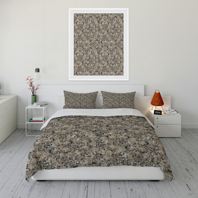 Polyester Box Stitch Abstract Comforter, King Comforter + 2 King Pillowcases