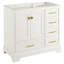 Quen 36" Freestanding Single Basin Vanity Set with Cabinet, Vanity Top, and Oval Undermount Sink-658153721-658309056-658309062