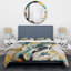 Ensemble de housse de couette bleu et jaune à encre liquide Harmony III Abstraction-101242393
