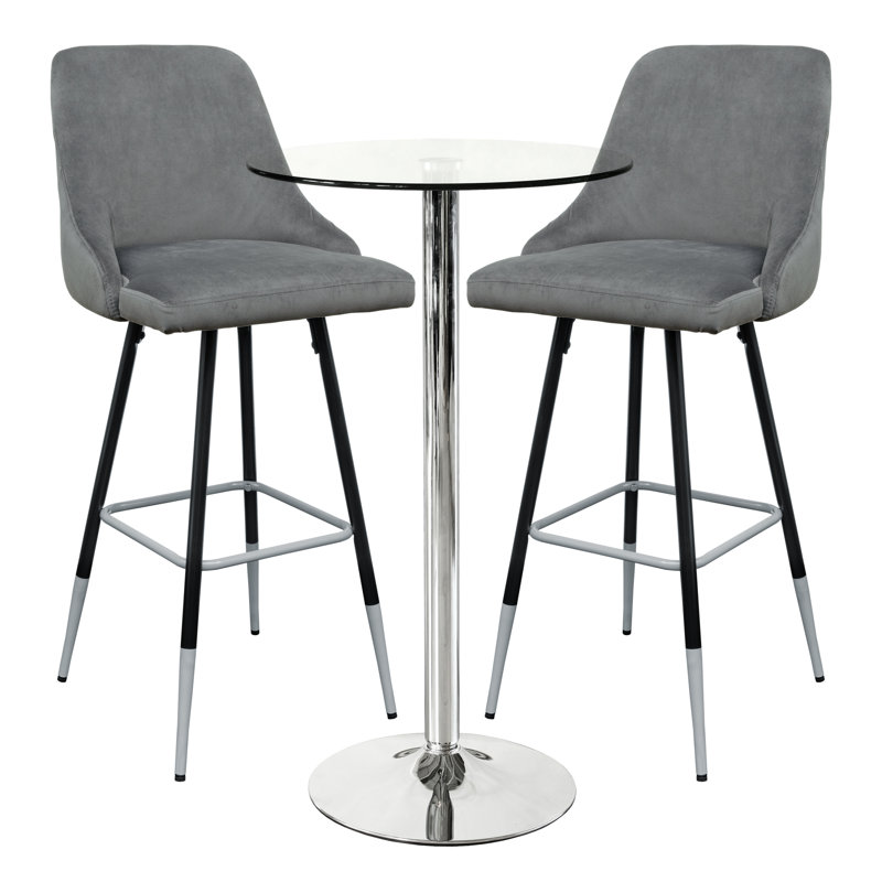 Mirando 2 - Person Dining Set, Grey/Black