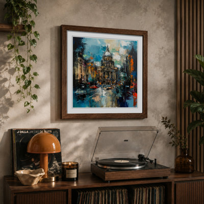City Of Belfast Abstract Expressionism - Framed Print