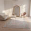 Tapis décoratif moderne rose clair à motif lavable-60913393