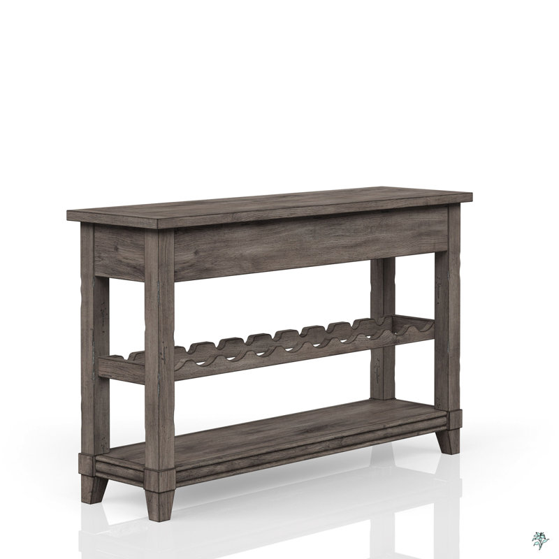 Console Table W/ Wine Bottle Storage & Storage Drawers