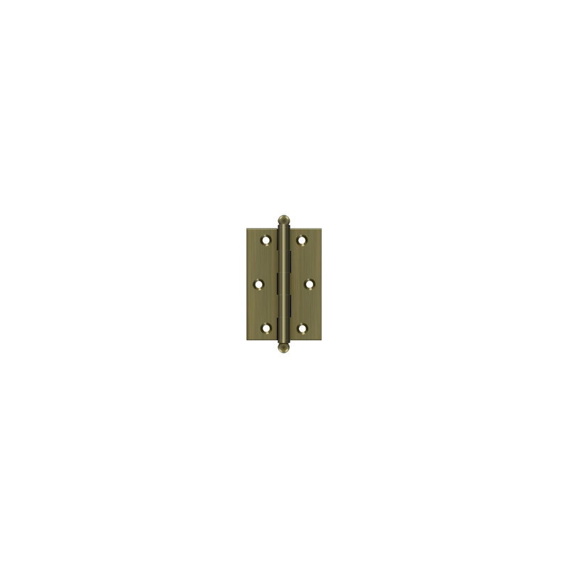 3'' x 2'' Butt Bearing Hinge, Antique Brass