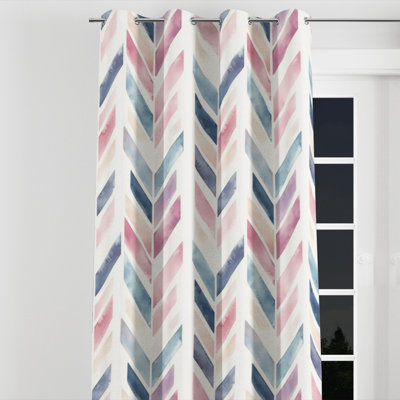 Contemporary Boho Velvet Curtains - Baiardo Grommet Curtain - 1 Panel
