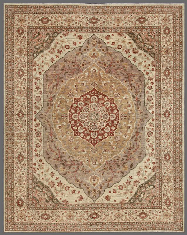 Tapis brun / beige unique 8 pi 11 po x 11 pi Tabriz