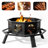 Black Metal Outdoor Fire Pit-1113487827