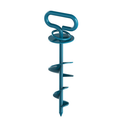 Dyaire Metal Triple Lock Dog Tie-Out Stake: Large Dog Anchor, Trampoline Stakes