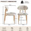Upholstered Linen Blend Dining Chair in Beige-616601609-616601606