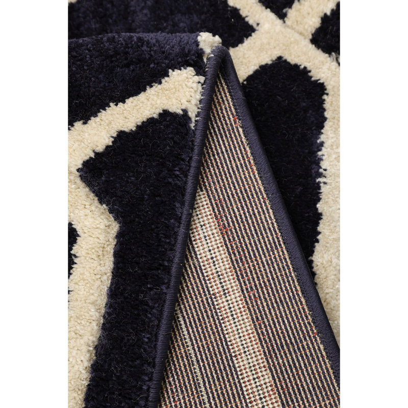 NEWPORT LATTICE NAVY , Rectangle 120 x 170cm