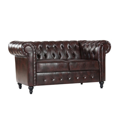 Amburgey 61.8'' Faux Leather Loveseat
